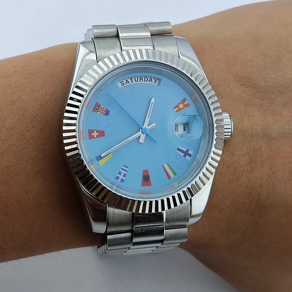 MIYOTA 8285 watches 39mm man Automatic mechanical movement 8285 date movement Sapphire glass 100m water resistant Men's watches