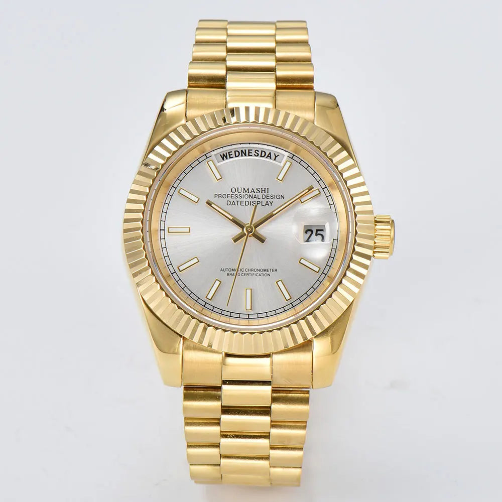 miyota 8285 watch for men automatic movement mechanical watches Stainless Steel Sapphire Glass Case Waterproof Watch mens watch