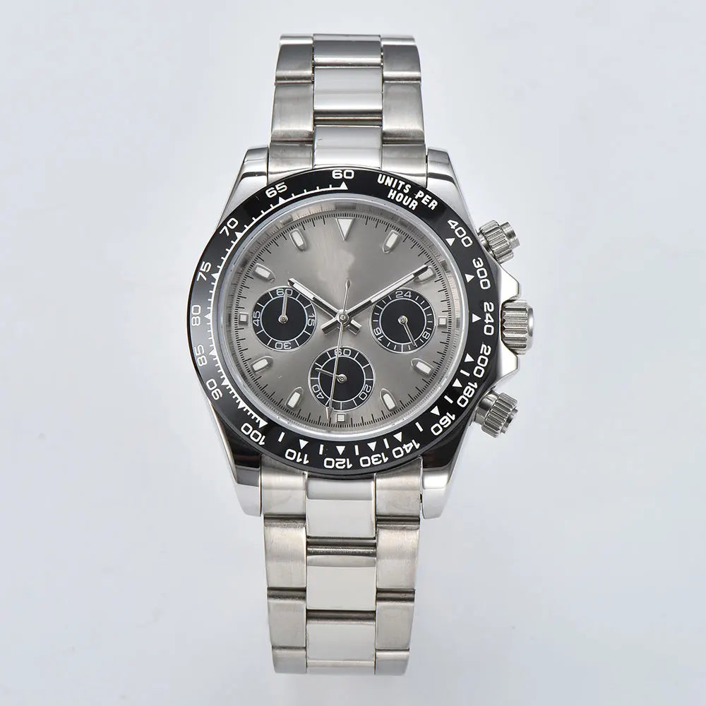 Luxury Sports Quartz Watch Sapphire Glass 316L stainless steel waterproof for men's custom watches with VK63 watch movement