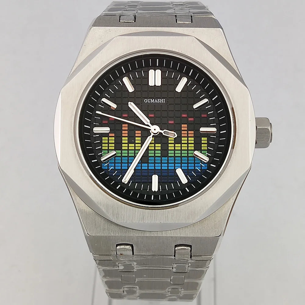 MIYOTA 8215 Men's Mechanical Automatic Watch Luxury C3 Glow-in-the Dark AR Sapphire 100m waterproof Music Festival Watch for men