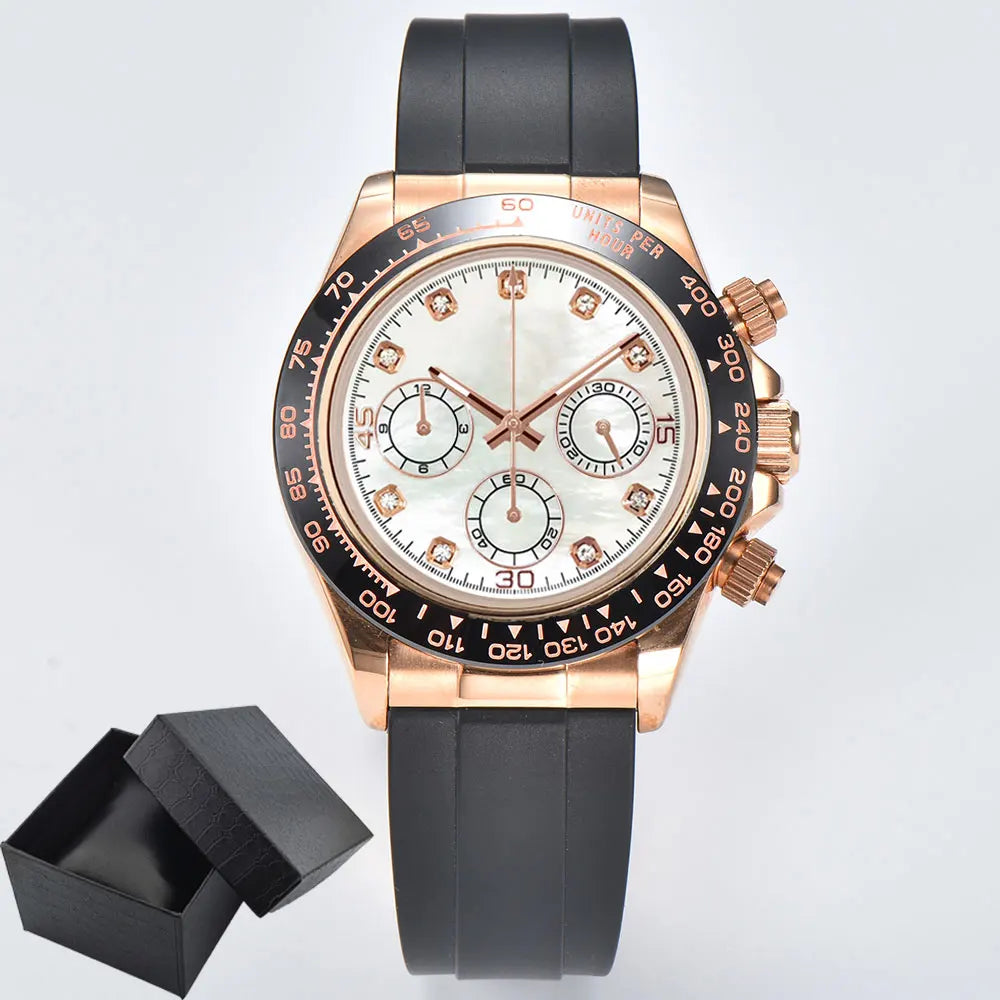 VK63 watches 39.3mm Luxury Watch Men's Chronograph New Men's watch vk63 case rose gold VK63 Men's Chronograph Waterproof 10ATM