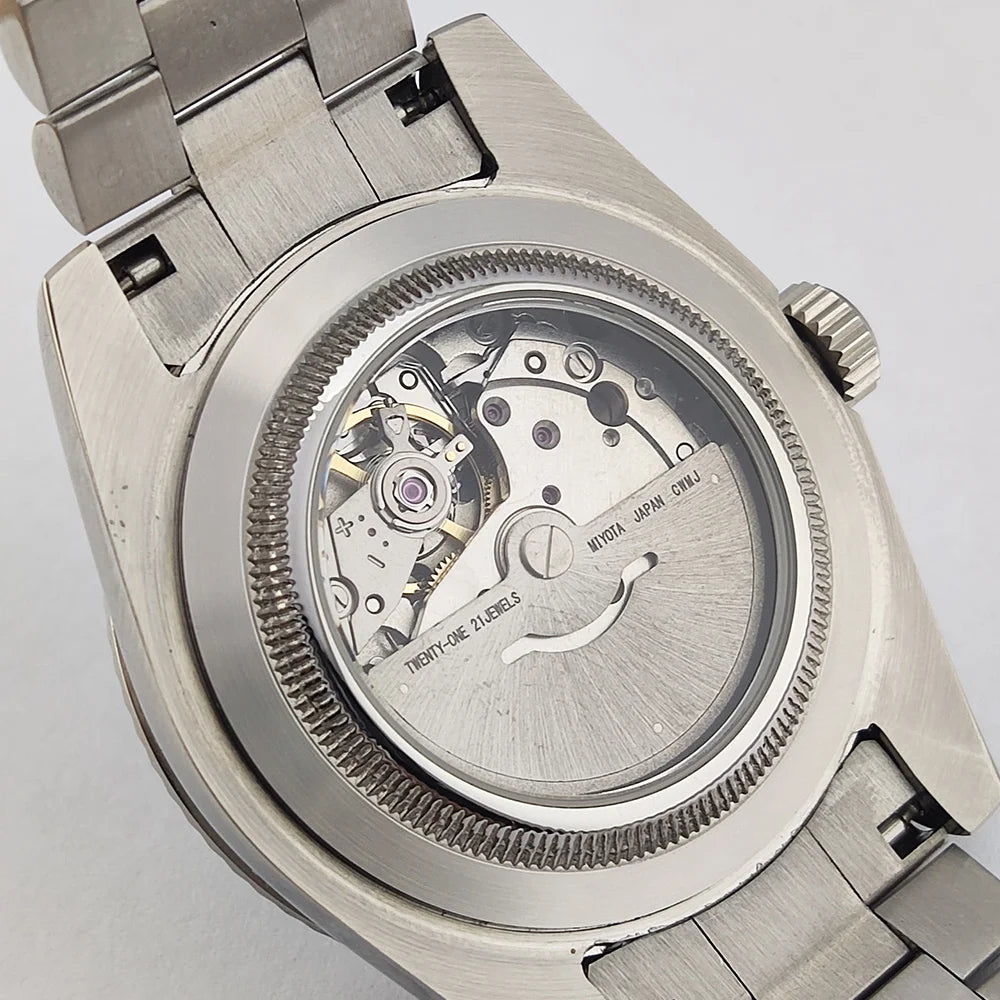 MIYOTA 8285 watches 39mm man Automatic mechanical movement 8285 date movement Sapphire glass 100m water resistant Men's watches