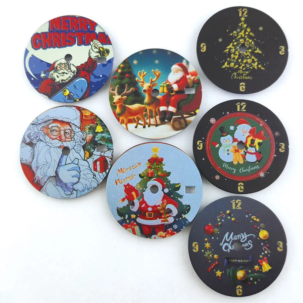 NH35 dial 28.5mm Christmas Creative watch dial men's watch accessory NH35 dial 4R for NH series movement