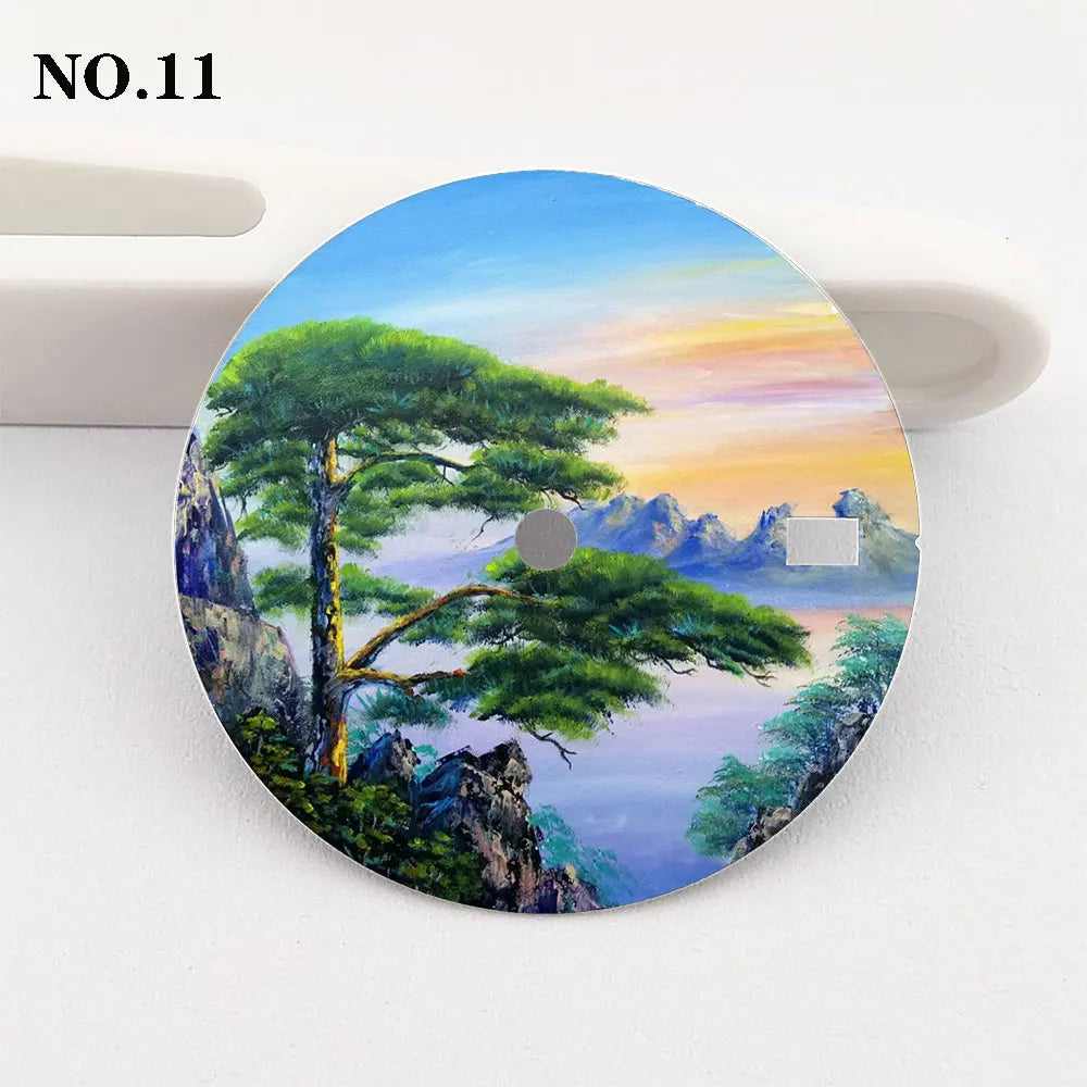 28.5mm NH35 dial from Beijing Great Wall Element Creative Color Printing Series is suitable NH35/36 movement watch accessories