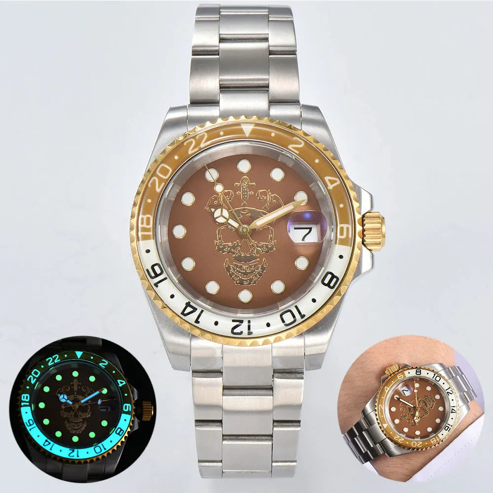 watch 40mm Diver's men NH35A automatic mechanical watch Stainless steel case sapphire glass waterproof 10atm C3 watch