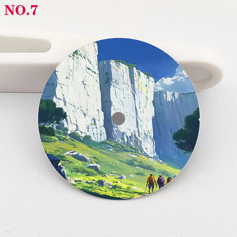 The 28.5mm dial NH35 dial Hiking Creative color-printed series dial is suitable for NH36/35 movement wristwatch accessories