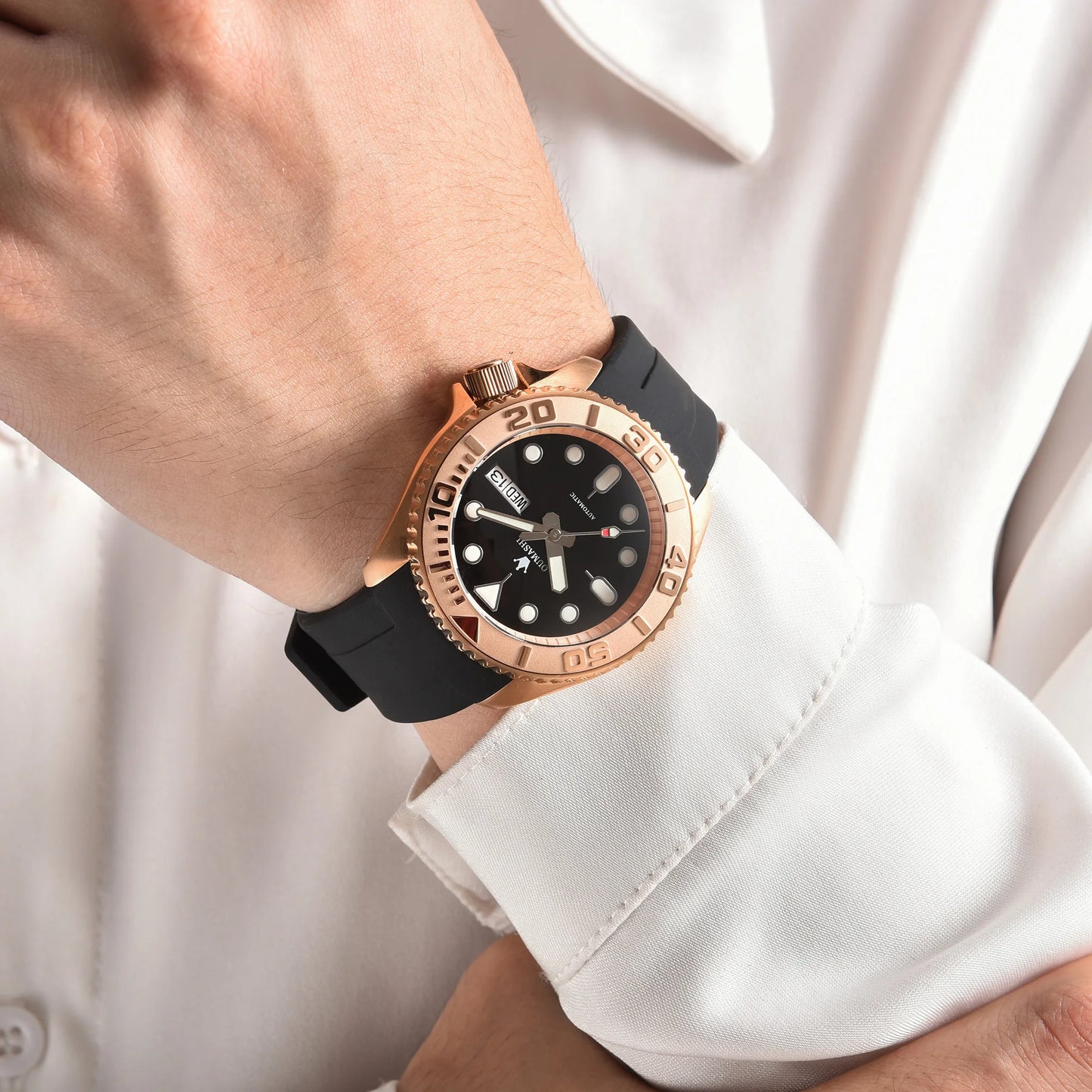 men Watch OUMASHI brand WATCH NH36 Watch NH35 Rainbow Dial Automatic mechanical movement sapphire rubber belt waterproof watch