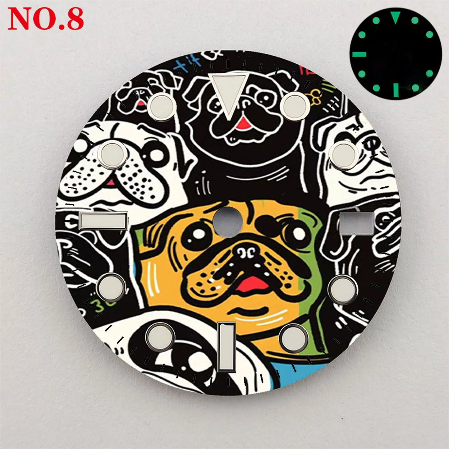 The 28.5mm dial NH35 dial creative color-printed series dial is suitable for NH35/36 movement watch accessories