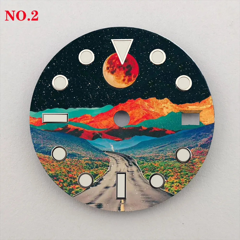 28.5mm Creative Watch Dial Suitable for NH35/36 Movement NH35 Watch Modification Accessories Custom LOGO Dial