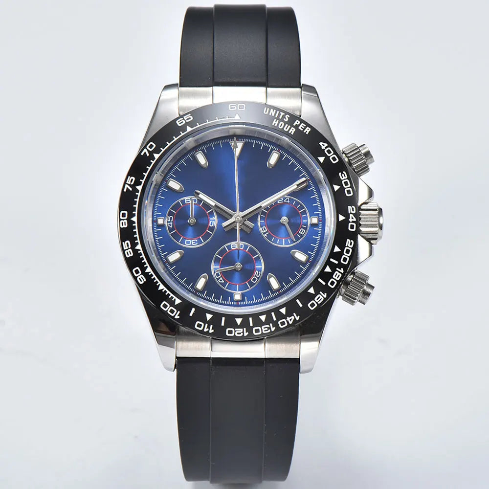 VK63 Watch 39.3mm Luxury Watch Men's Chronograph New men's rubber Bracelet Business Watch Men's VK63 Men's  Waterproof 10ATM