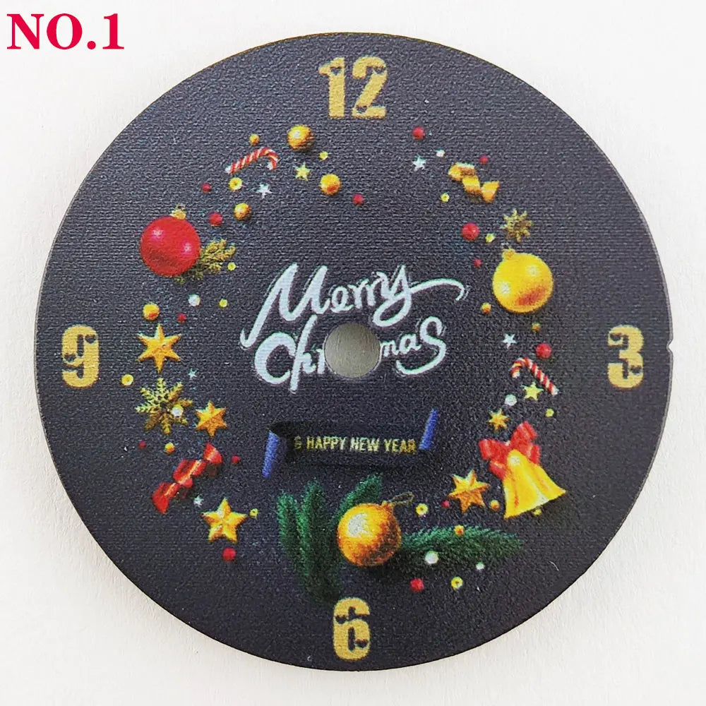 NH35 dial 28.5mm Christmas Creative watch dial men's watch accessory NH35 dial 4R for NH series movement