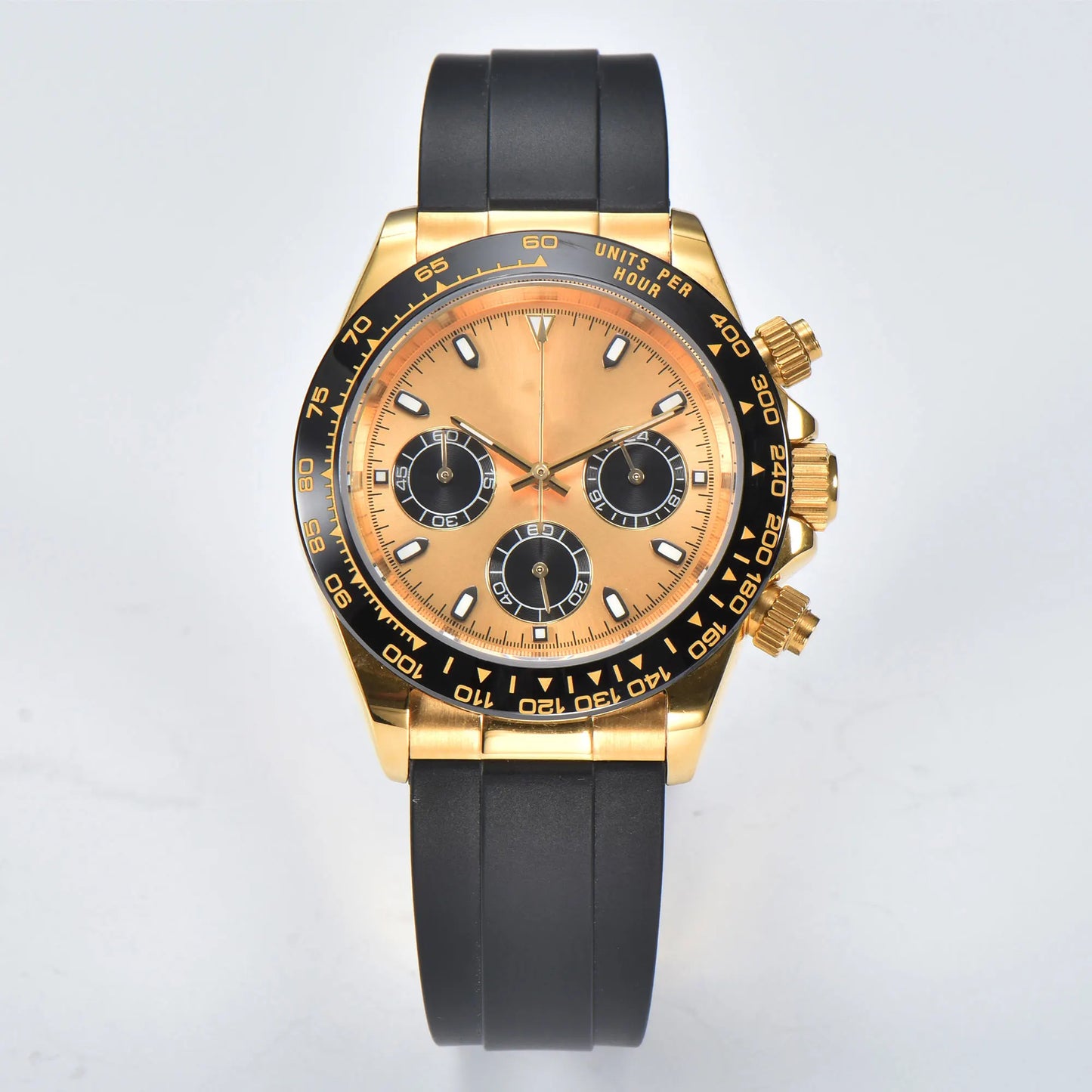 VK WATCH Luxury 39mm quartz Chronograph Business Watch Men's VK Series 63 Sport Sapphire Glass Gem dial Ceramic bezel insert