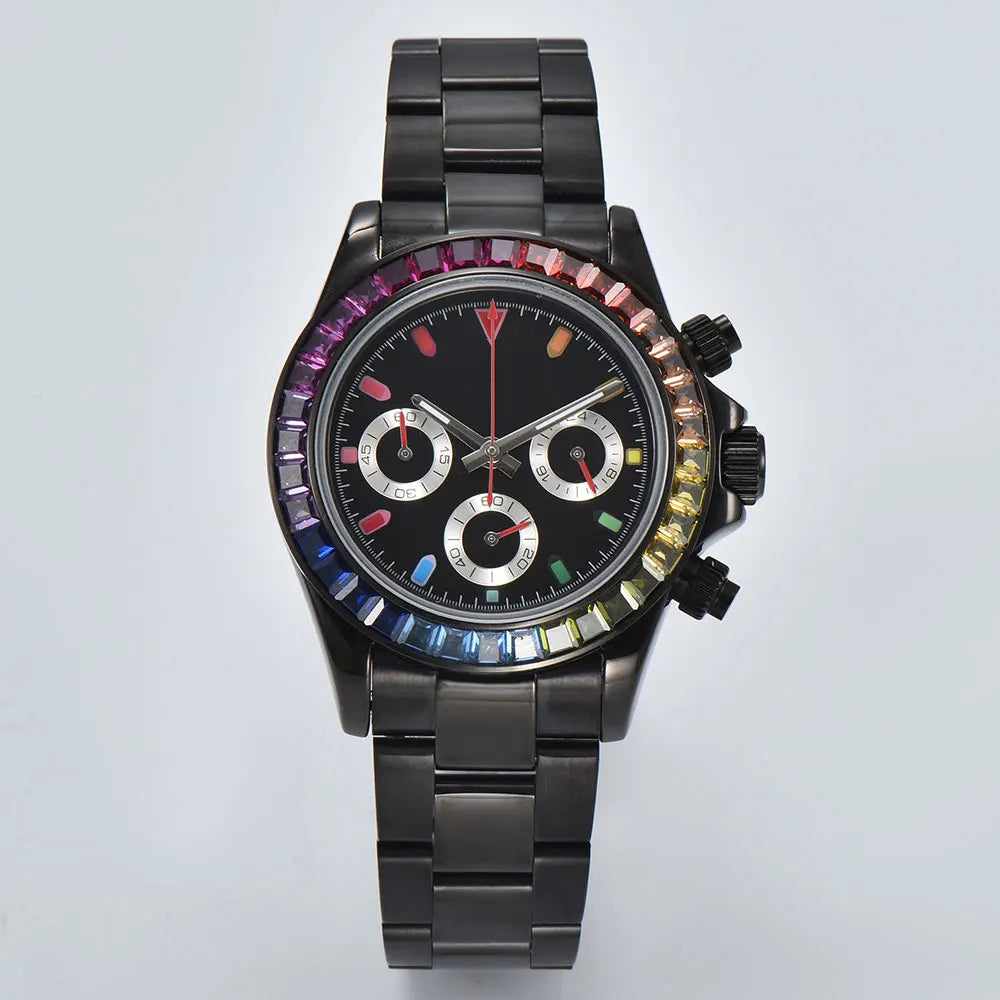 Men's VK63 Chronograph Watch Sapphire glass stainless steel waterproof case Luminous solid case Men's sports watch