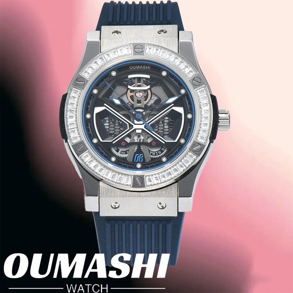Luxury MITOTA8215 44.5mm Light Style Mechanical Watch 316L Stainless Steel Luminous Automatic Mechanical Waterproof Watch 10BRA
