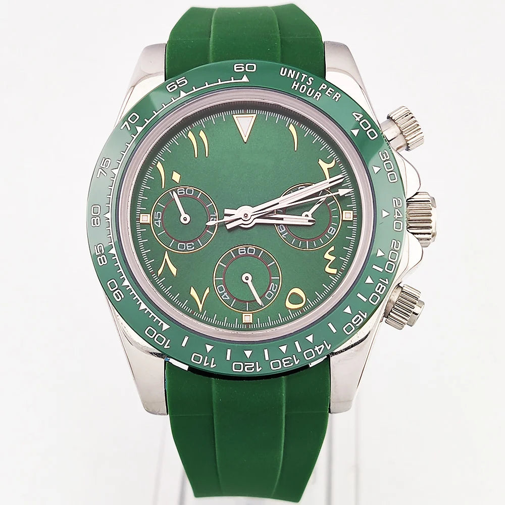 39.3mm VK Series 63 watch Men's watch Arabian Dial Men's watch Luxury Quartz watch VK63 Sport Chronograph Sapphire Glass watches