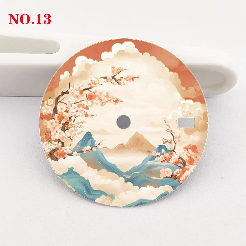Watch dial 28.5mm NH35 dial  ink-wash painting dial color printing personalized dial suitable for NH35/36 movement