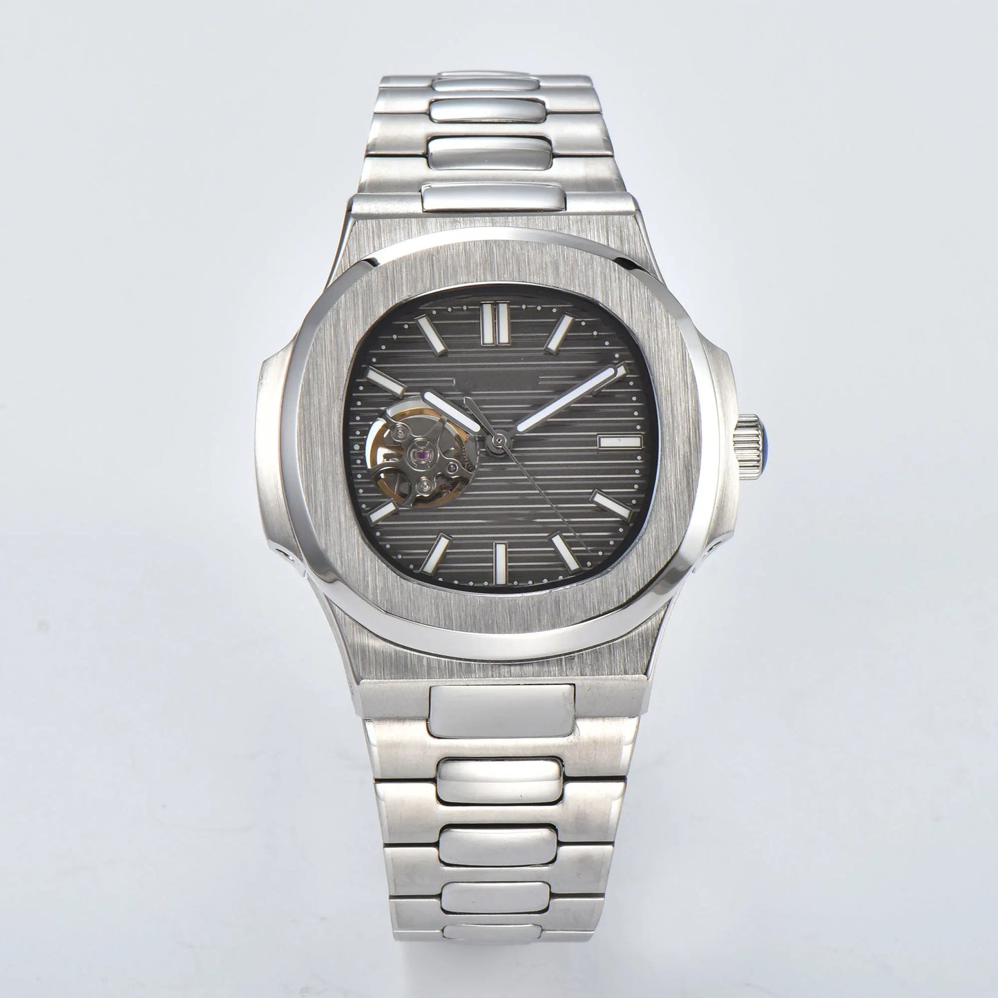 Automatic NH38a Watch 43mm Men's Watch Mechanical Hollow Watch 316L Stainless steel sapphire glass shell waterproof watch 10ATM