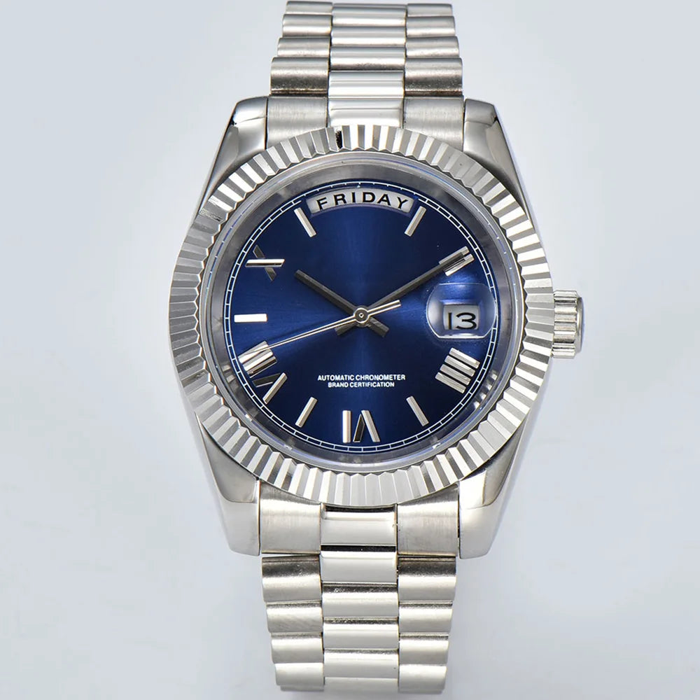 watch 8285 watches for men automatic movement mechanical watches Stainless Steel Sapphire Glass Case Waterproof Watch mens watch