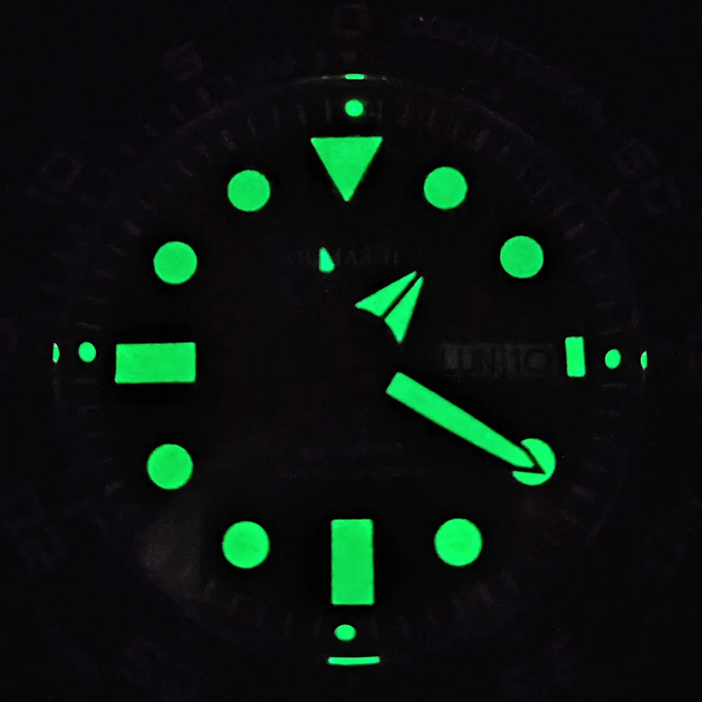 44mm Watch NH35 Sapphire glass luminous diving 200 meters dial 316L stainless steel automatic mechanical watch NH35 movement