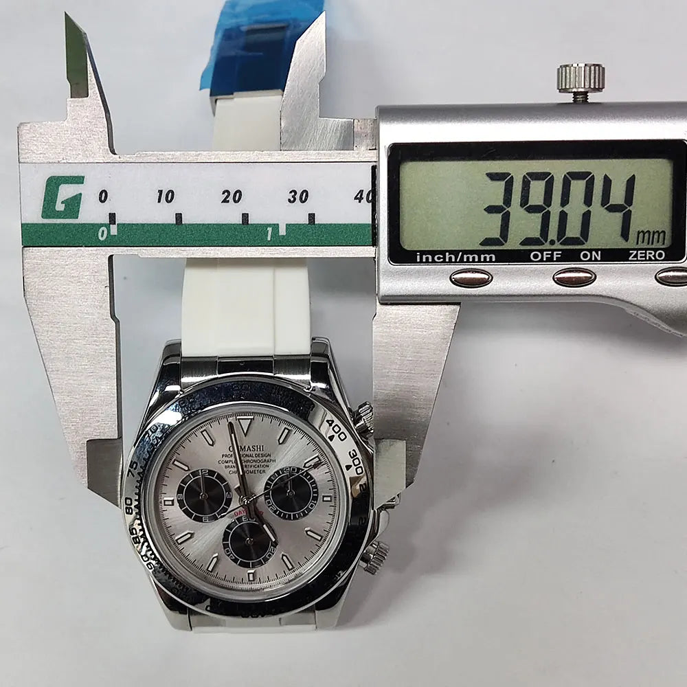 Men's 4130 Automatic Watch Automatic Chronograph Code Watch Stainless Steel sapphire Glass Luxury rubber strap Sports Men's watc