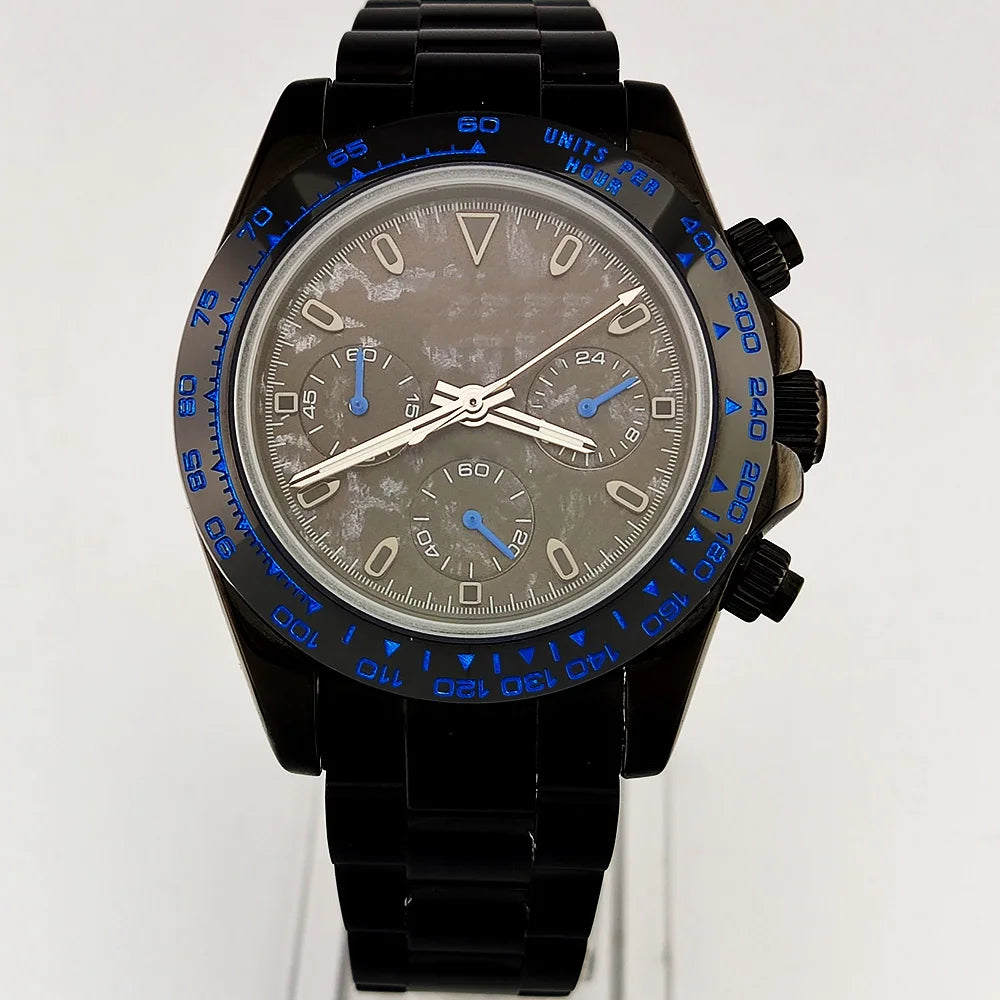 luxury 39.3mm watches VK63 Watch New Custom dial Men's watch Luxury quartz watch VK63 Sport Chronograph Sapphire Glass watch men