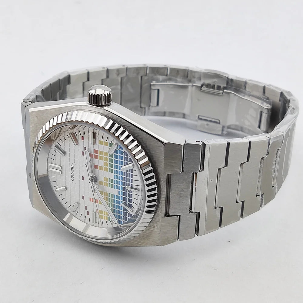 NH35A Watch Luxury 39.6mm Men's Mechanical Automatic C3 Luminous AR Sapphire NH35 100m waterproof Music Festival Watch for men