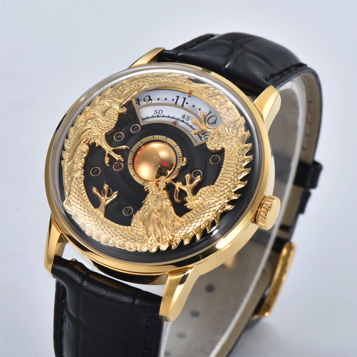 42mm Men's luxury watch Automatic Mechanical movement 316L stainless steel Watch Dragon Double Calendar Casual wear watch