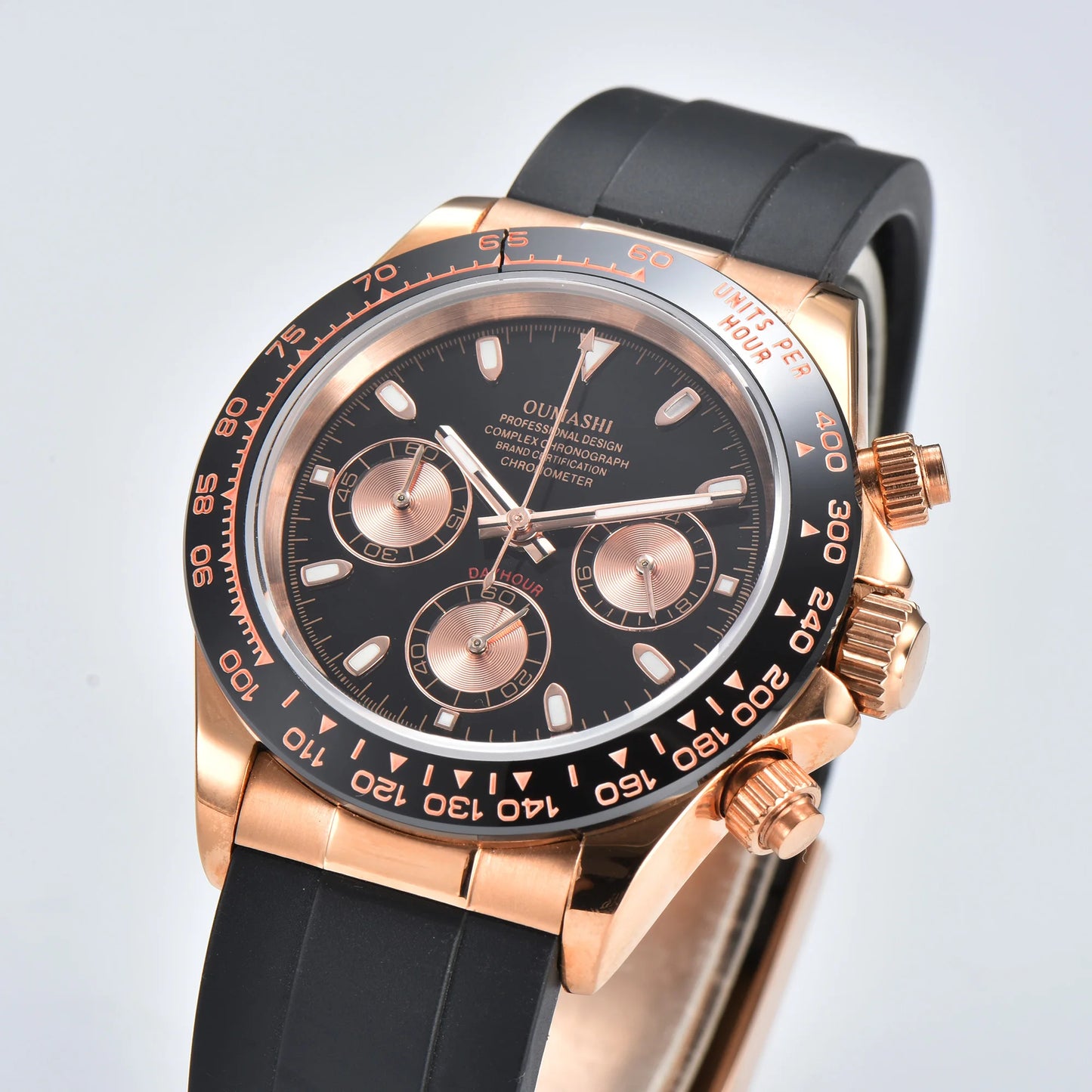39mm Men's VK series63 Chronograph watch sapphire stainless steel waterproof 10ATM case Luminous solid case men's sports watch