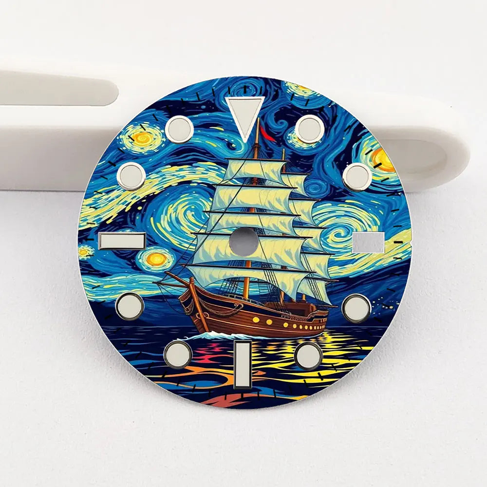 Voyage under the Starry Sky 28.5mm dial NH35 dial Creative color-printed dial is suitable for NH35/36 movement watch accessories