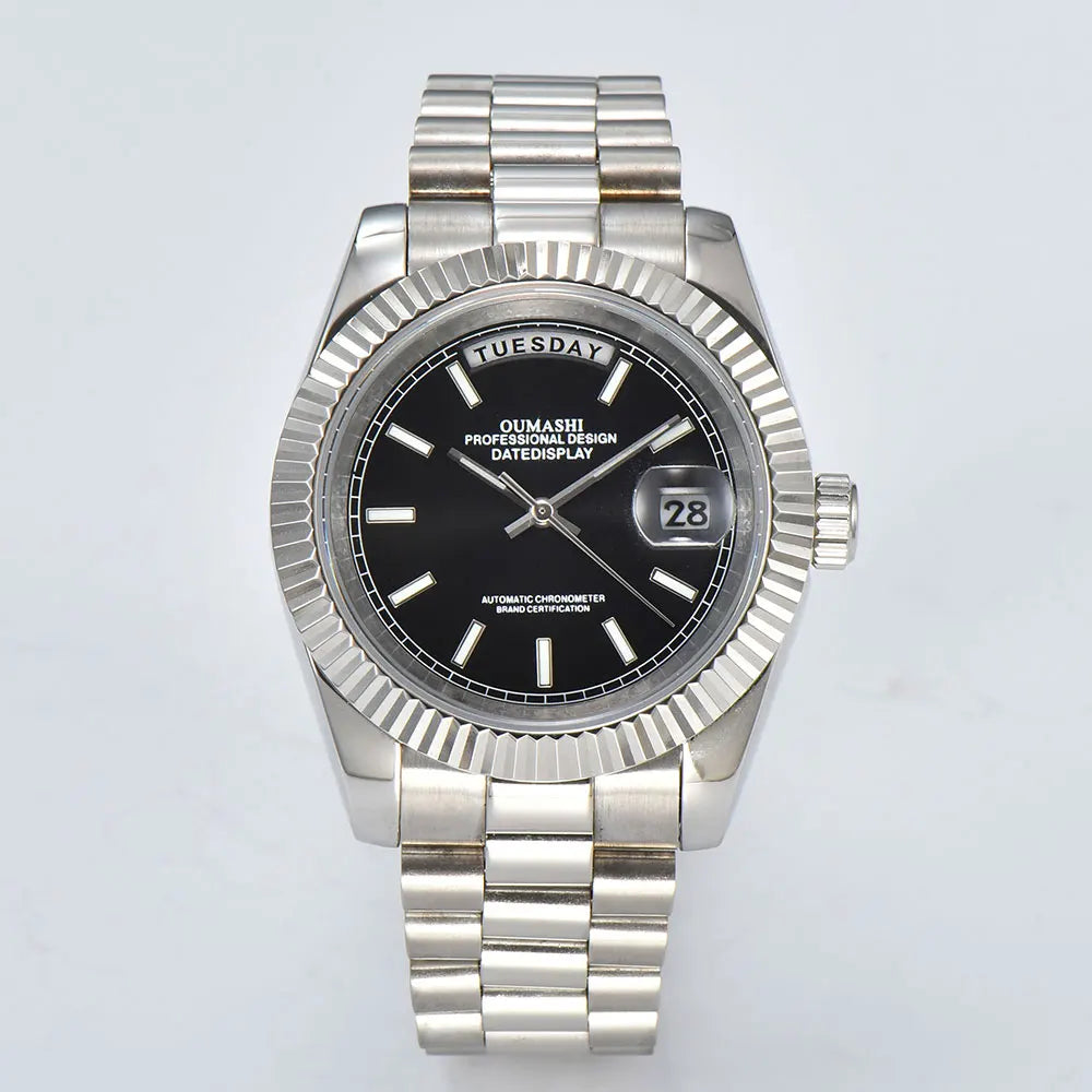 watch 8285 watches for men automatic movement mechanical watches Stainless Steel Sapphire Glass Case Waterproof Watch mens watch