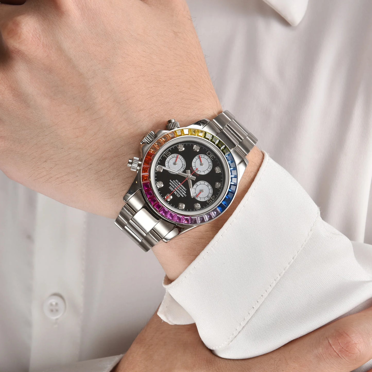 Men's VK63 Chronograph Watch Sapphire glass stainless steel waterproof case Luminous solid case Men's sports watch