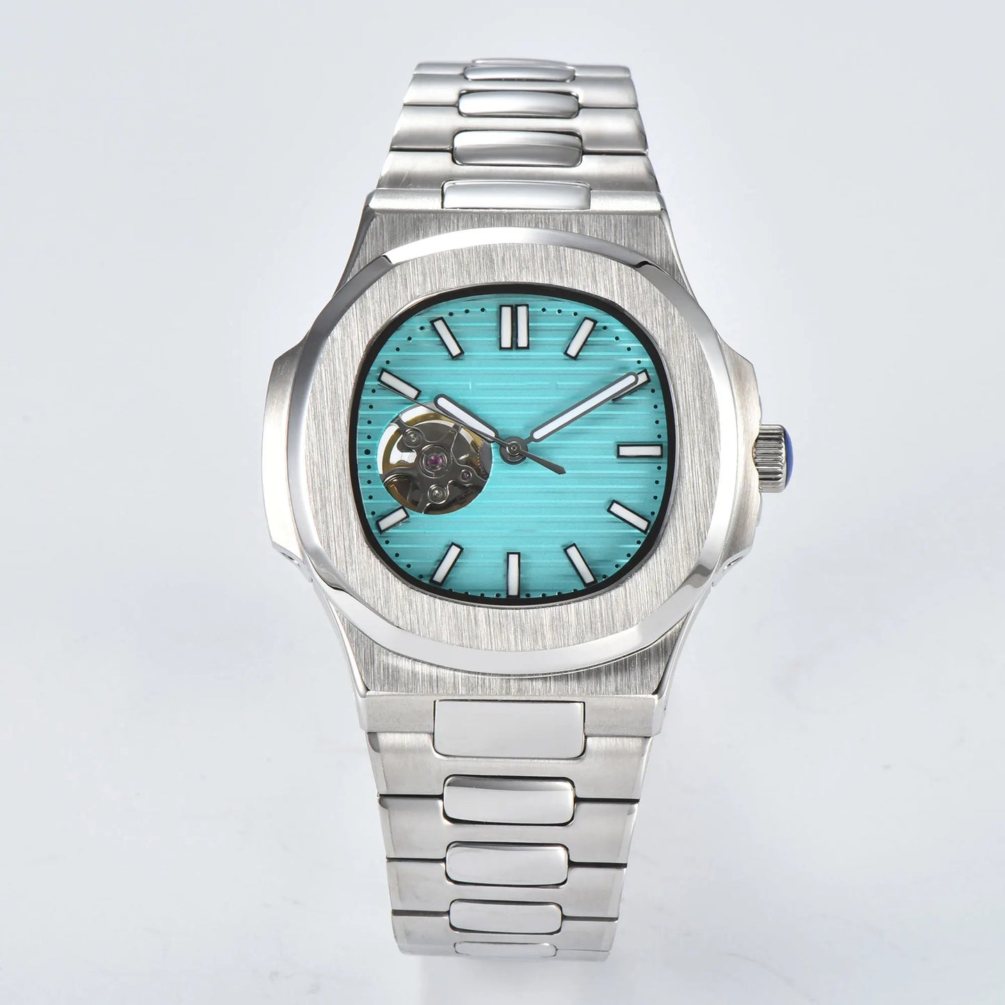 Automatic NH38a Watch 43mm Men's Watch Mechanical Hollow Watch 316L Stainless steel sapphire glass shell waterproof watch 10ATM