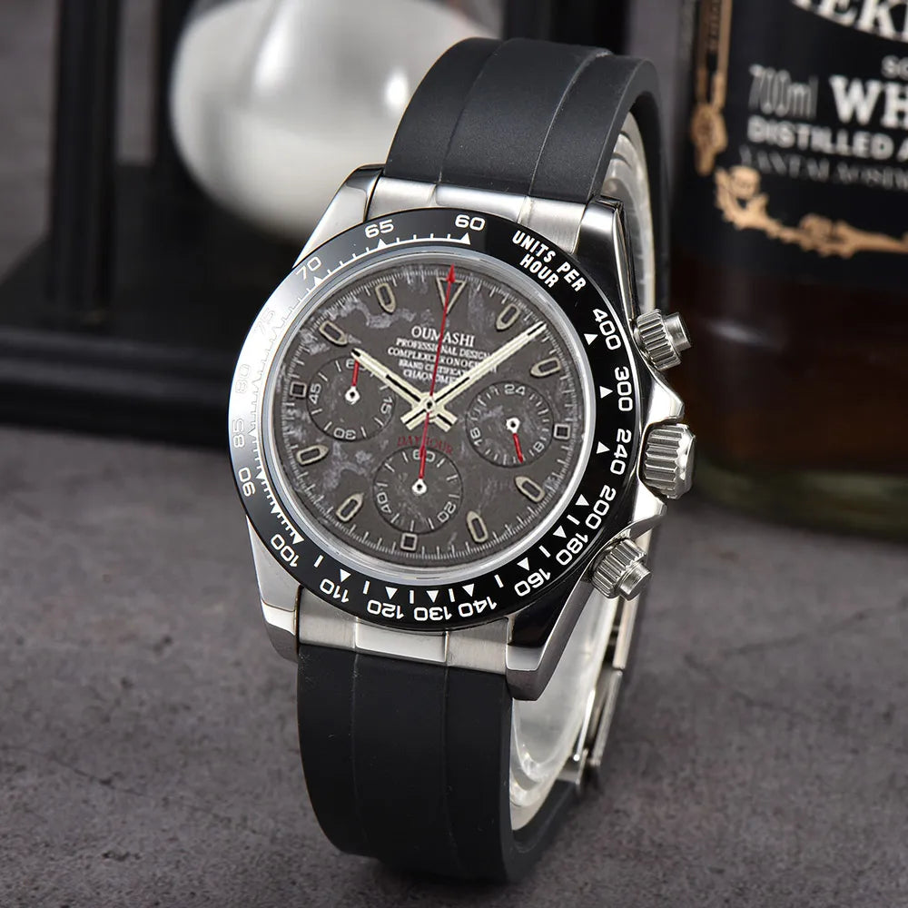 VK63 WATCH Luxury 39mm quartz Chronograph Business Watch Men's VK Series 63 Sport Sapphire Glass Ceramic bezel insert men watch