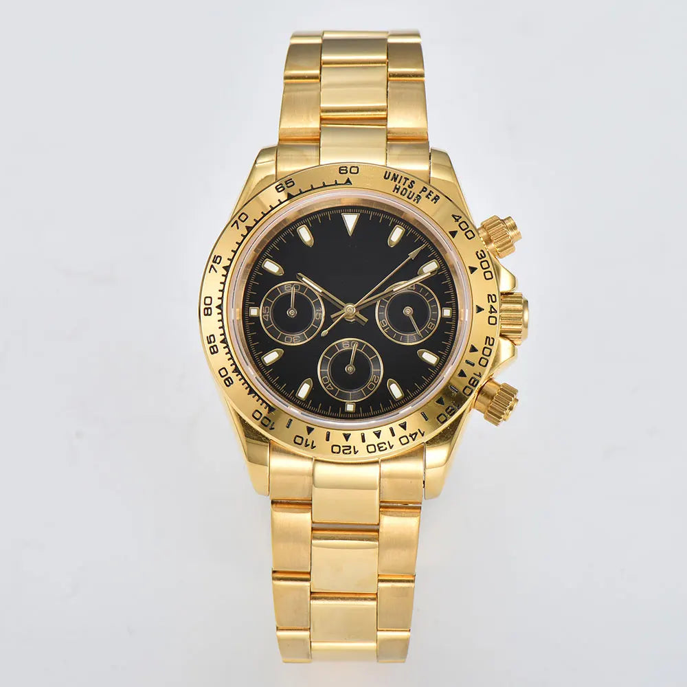 39.3mm Luxury Watch Men's Chronograph New Men's watch Business Watch Men's VK63 Men's Chronograph watch VK63 Waterproof 10ATM