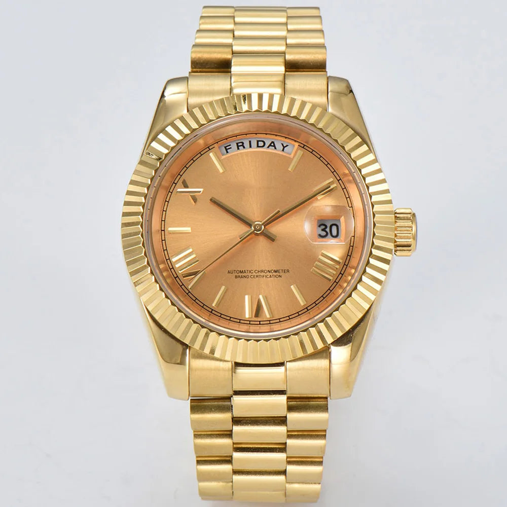 miyota 8285 watch for men automatic movement mechanical watches Stainless Steel Sapphire Glass Case Waterproof Watch mens watch