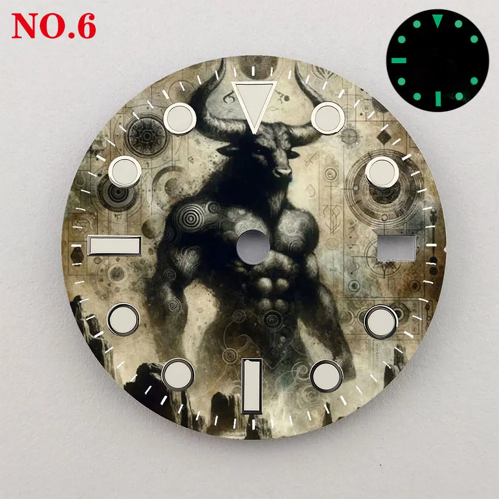 Watch dial NH35 28.5mm 12 zodiac custom dial color printing watch accessories are suitable for NH35/36 movement NH35 dial