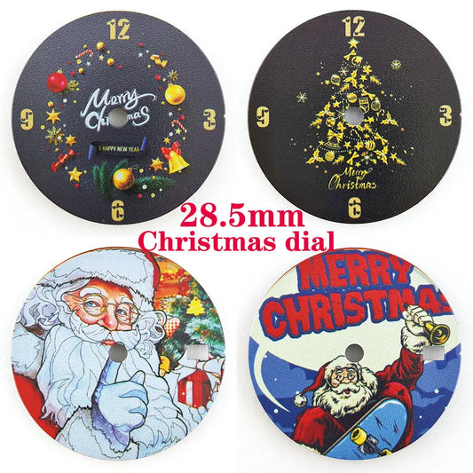 NH35 dial 28.5mm Christmas Creative watch dial men's watch accessory NH35 dial 4R for NH series movement