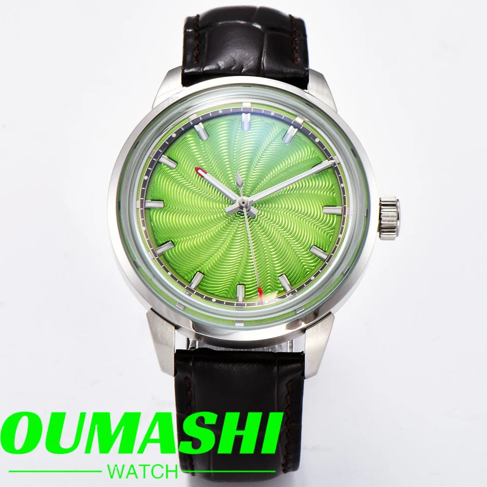 MIYOTA 8215 watches men 42mm Automatic mechanical movement 316L stainless steel case Green Glow men's luxury BLUE watch
