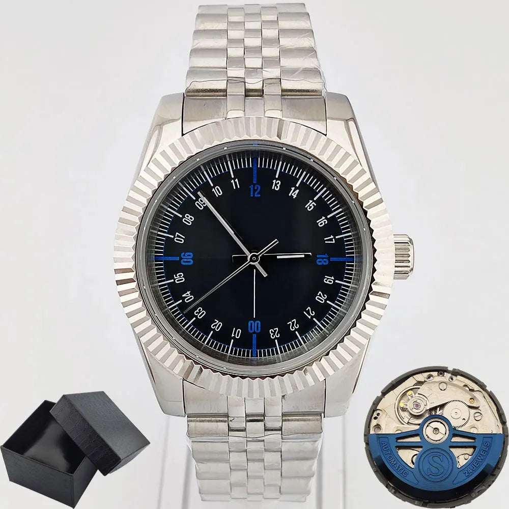 New 36mm/39mm watch NH35A automatic mechanical luxury Sapphire C3 luminous waterproof 100 m RELOJ 24-hour watch OUMASHI brand
