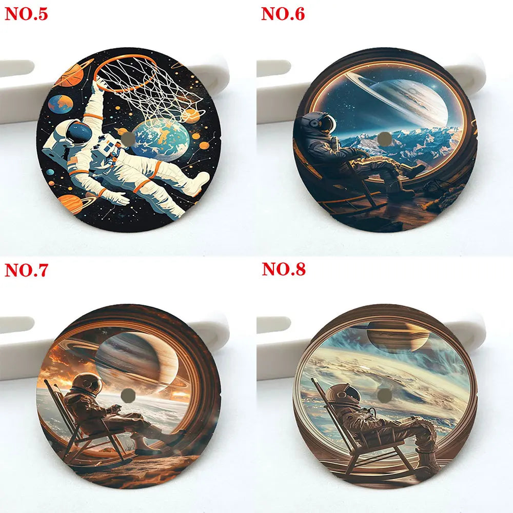 28.5mm watch dial NH35 dial astronaut custom dial color printing watch components compatible with NH35/36 movement