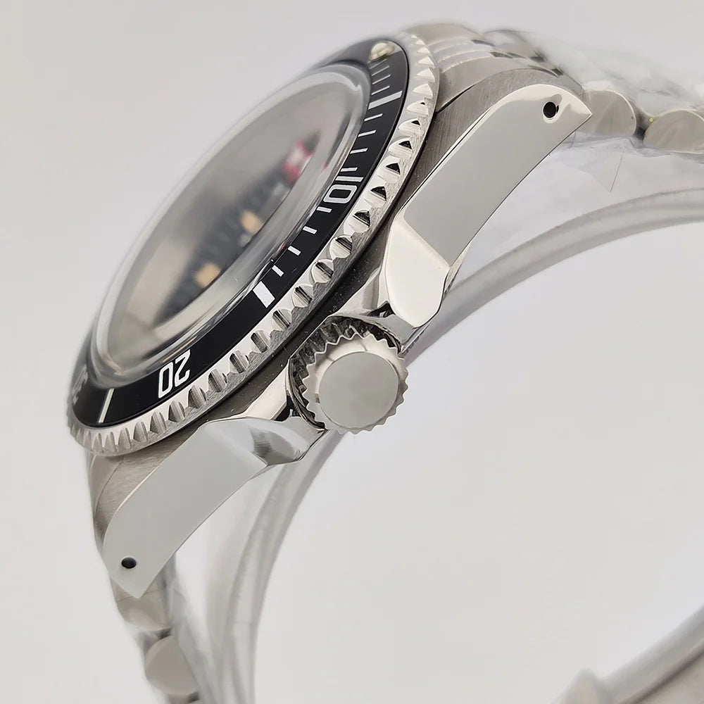NH34GMT Men's 120 clicks bezel Waterproof Luxury Men's 39.5mm domed glass Mechanical Clock Dive NH34 modify Automatic watch
