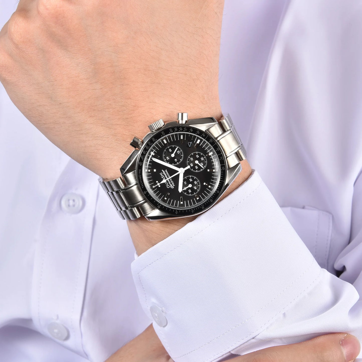 41.5mm Watch VK63 Movement Men's Watch Moonshot Design Fashion six-pin sapphire mirror luxury watch waterproof 10ATM