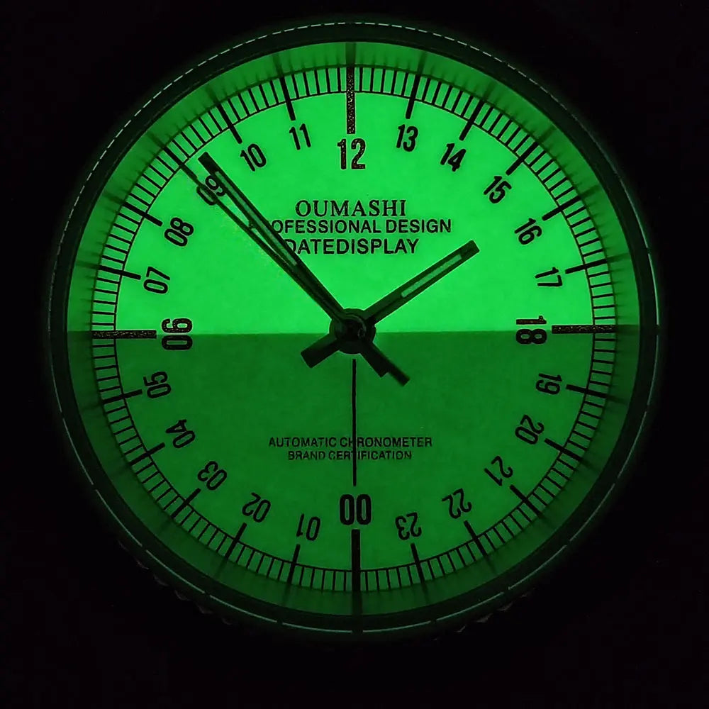 New 36mm/39mm watch NH35A automatic mechanical luxury Sapphire C3 luminous waterproof 100 m RELOJ 24-hour watch OUMASHI brand