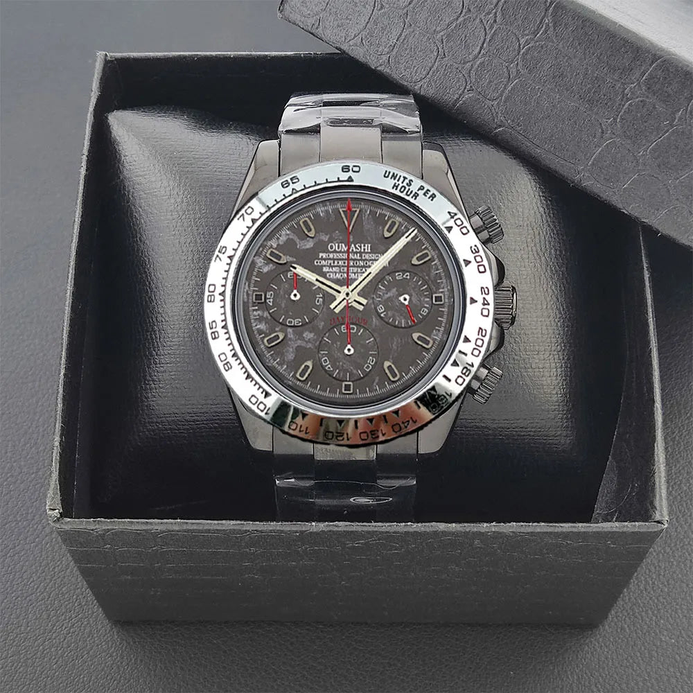 VK63 WATCH Luxury 39mm quartz Chronograph Business Watch Men's VK Series 63 Sport Sapphire Glass Ceramic bezel insert men watch