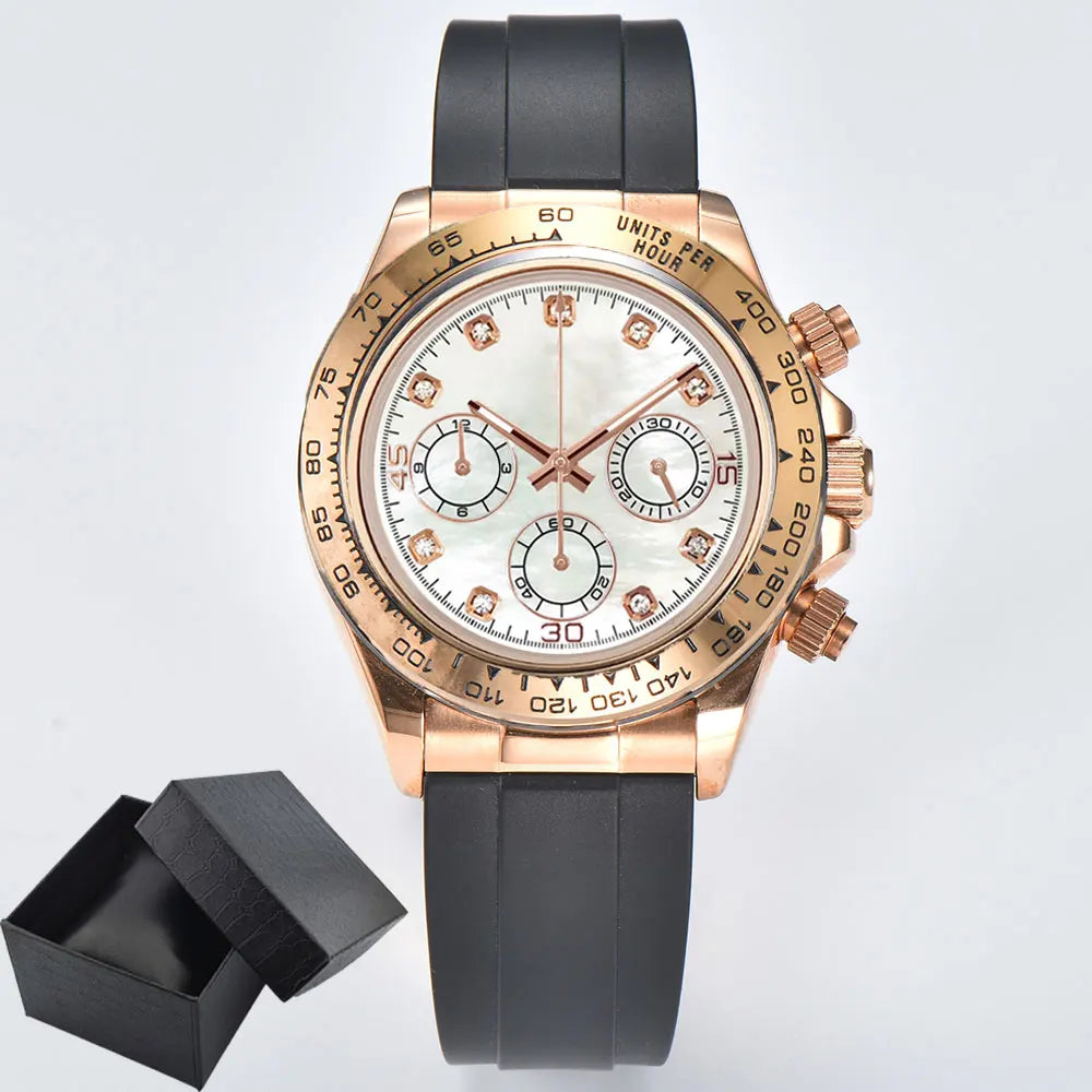 VK63 watches 39.3mm Luxury Watch Men's Chronograph New Men's watch vk63 case rose gold VK63 Men's Chronograph Waterproof 10ATM