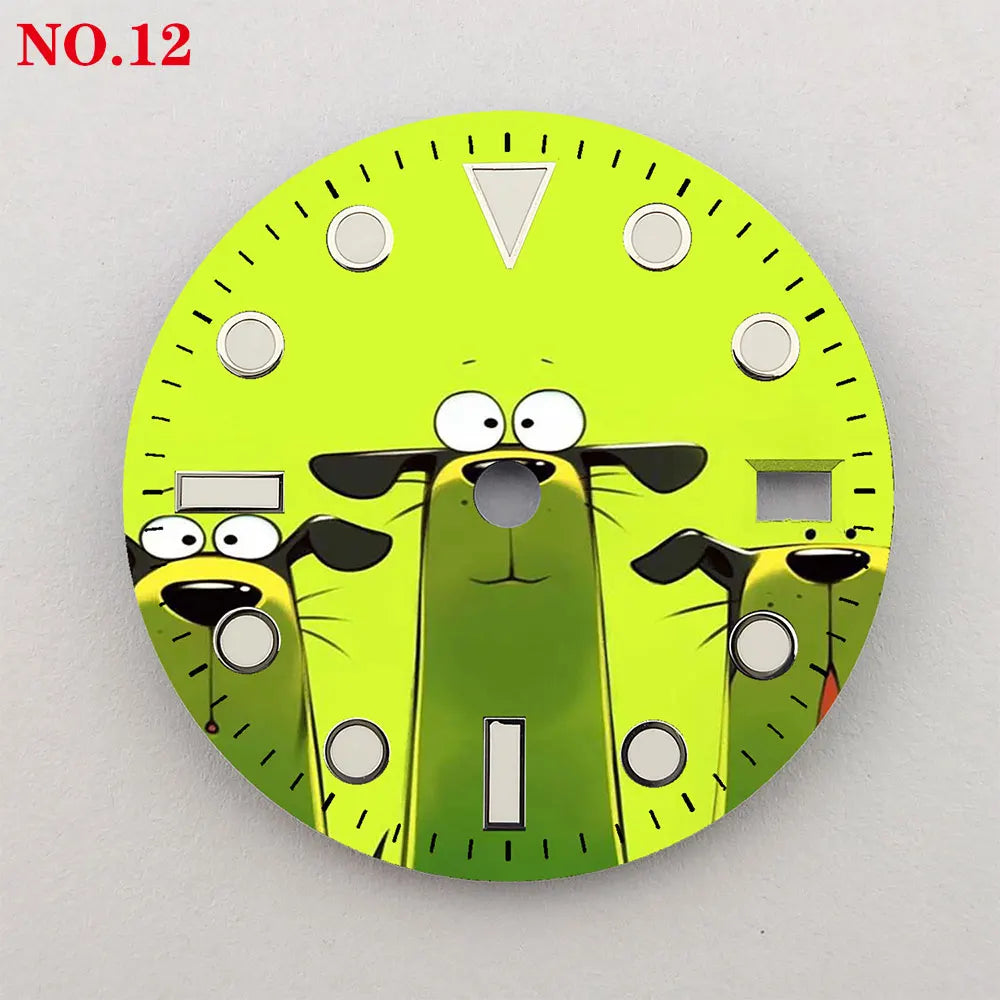 The 28.5mm dial NH35 dial creative color-printed series dial is suitable for NH35/36 movement wristwatch accessoriese