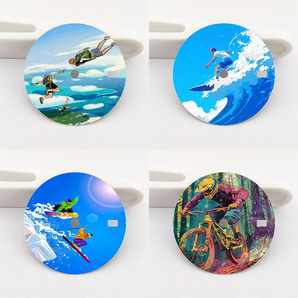 Watch dial 28.5mm NH35 dial  custom dial color printing watch components are suitable for NH35/36 movement