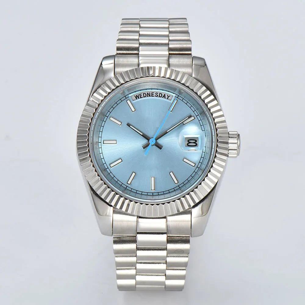 watch 8285 watches for men automatic movement mechanical watches Stainless Steel Sapphire Glass Case Waterproof Watch mens watch