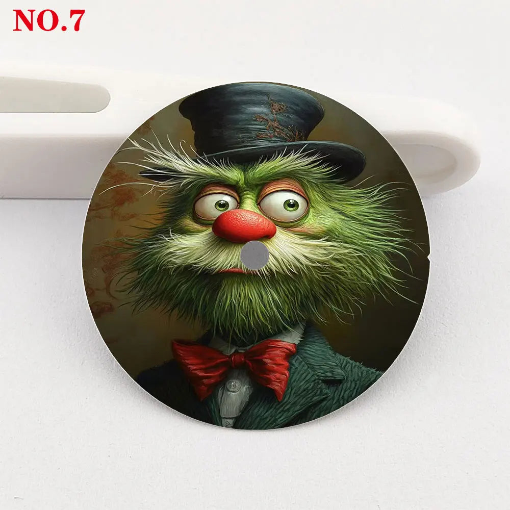 The 28.5mm animal element dial NH35 dial creative color-printed series dial is suitable for NH35/36 movement watch accessories