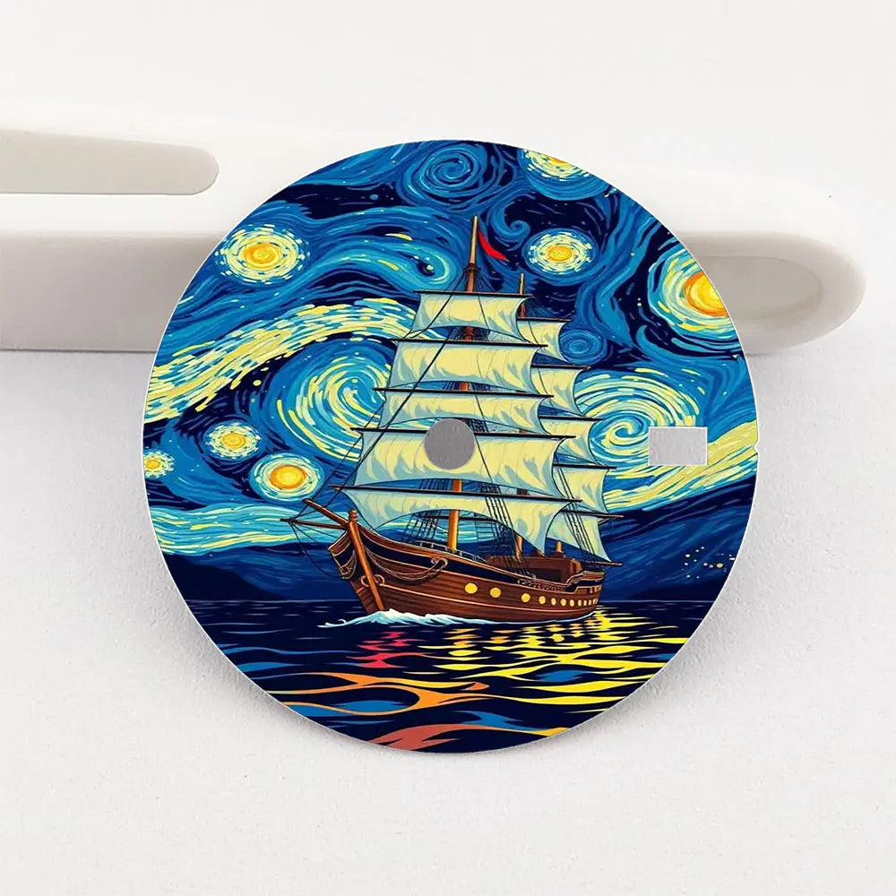 Voyage under the Starry Sky 28.5mm dial NH35 dial Creative color-printed dial is suitable for NH35/36 movement watch accessories